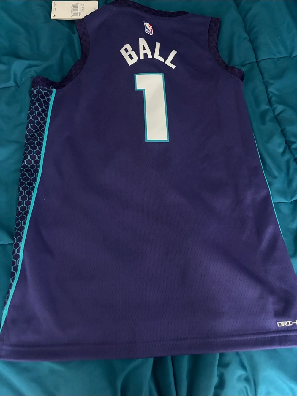 NBA Purple Jersey with Teal Trim
